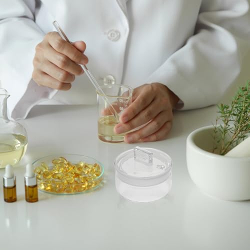 DOITOOL 2 Pcs Glass Weighing Bottles with Sealing Lids for Lab Use