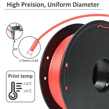 GIANTARM 3D Printer Filament, 0.5kg Red PLA Filament - color: Red, size: 0.5kg
