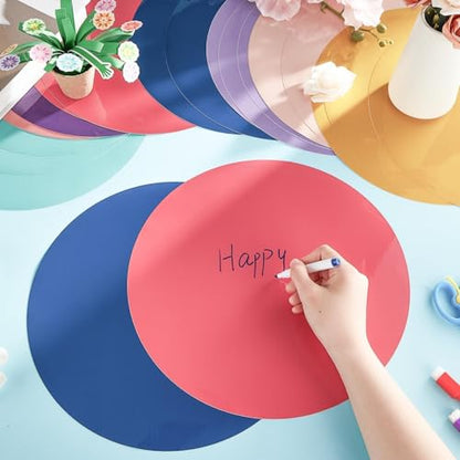 gisgfim 24PCS Dry Erase Dots 12 Inch Whiteboard Marker Wall Decor Removeable Circle Sticker Spots Writing Spots Set for Classroom Table Teachers Students Supplies (Morandi) - style: Morandi