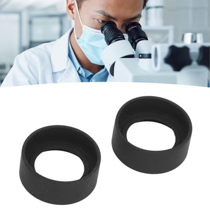 2Pcs Eyepiece Cover Stereo Microscope Flat Angle Rubber Eyepiece Protector Eye Guards Eyeshields Cups Replacement for 40‑42mm Interface