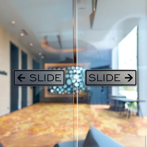 Classic Slide Door Sign - Dark Brown - Small (1 Pack) - color: Dark Brown, size: 4" x 1.25" - Small (1 Pack)