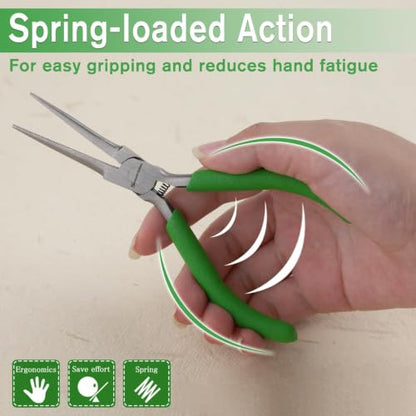 SPEEDWOX 4.5" Mini Needle Nose Pliers, Thin Serrated Jaw for Jewelry Making - style: Tapered Nose Pliers