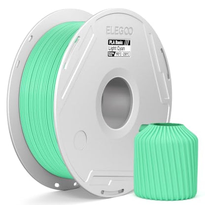 ELEGOO PLA Basic 3D Printer Filament 1.75mm Light Cyan 1KG - color: Pla Light Cyan