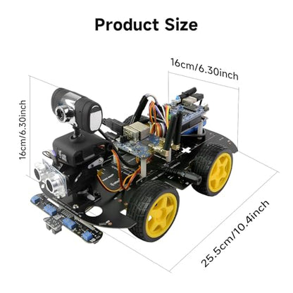 Smart Video Car Robot for Arduino, WiFi & Bluetooth RC Car with Camera, 6-Way IR & Ultrasonic Sensors, Programmable Arduino Robotics Kit for Adults STEM Education & AI Learning (UNO-6 Way IR Sensor)