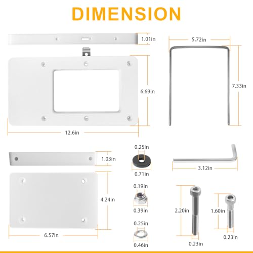 8M0092063 Xi Series Quick-Release Mounting Bracket Kit for MotorGuide Xi3 Xi5 Trolling Motors (White)