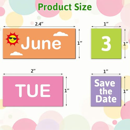 Magnetic Calendar Numbers Double-Sided Month Week Day Holiday Magnets Labels for Home Holiday School Office Kitchen Refrigerator Whiteboard Dry Erase Boards Classroom Teacher Supplies