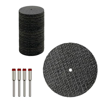 50 Pcs Metal Cutting Discs 1-1/2'' Fiberglass Reinforced Cut Off Wheels with Four 1/8 Rotary Tool Mandrels for Metal Cutting Discs (1-1/2'') - style: 1-1/2‘’