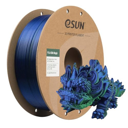 eSUN Silk PLA 3D Printer Filament 1.75mm Blue Green Dual Color Filament - color: Blue Green
