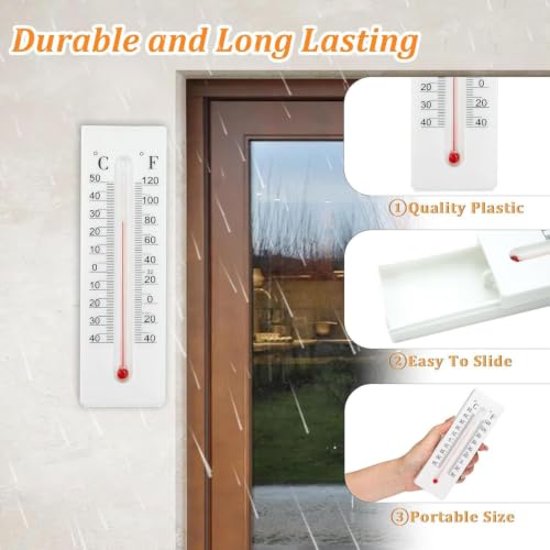 Hidden Key Hider Outdoor thermometerhide Diversion Safe Spare House Storage Box Decorative Thermometer Secret Compartment Geocaching stash Money Coin wall Mount Digital Temperature Gauge