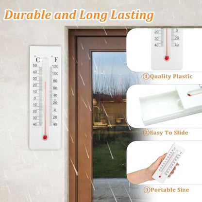 Hidden Key Hider Outdoor thermometerhide Diversion Safe Spare House Storage Box Decorative Thermometer Secret Compartment Geocaching stash Money Coin wall Mount Digital Temperature Gauge