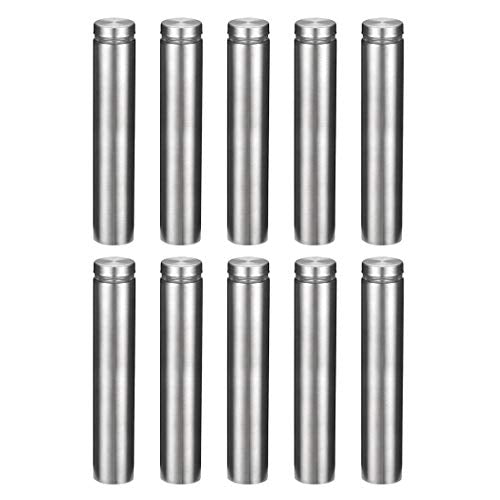 uxcell 3/4 Dia x 4"(19x100mm) Standoff Screws Wall Mount Sign Holders Acrylic Glass Nails 10pcs - size: 19mmx100mm
