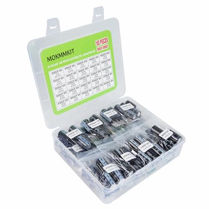 25 Values Aluminum Electrolytic Capacitor Kit 1000uF-10000uF - style: 1000uF-10000uF 180pcs
