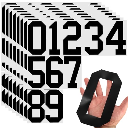 TaoBary 8 Sheets Mailbox Numbers Stickers Self Adhesive 0-9, Black, 8 Inch - color: Black, size: 8 Inch