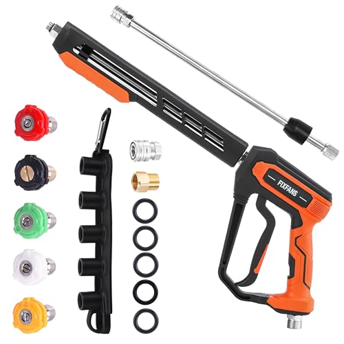 FIXFANS Pressure Washer Gun Kit, 5000PSI Power Washer Handle Gun with Wand