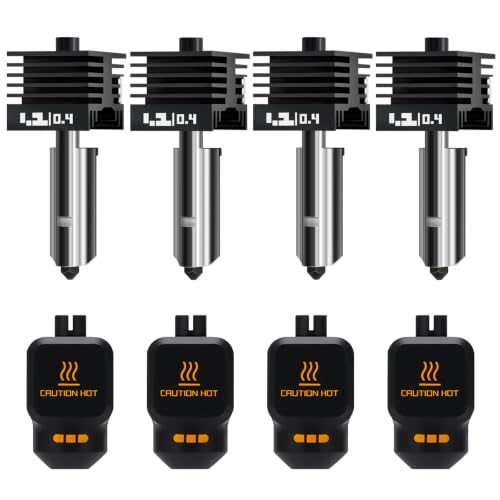 4 Pack 0.4MM P2S Hotend for Bambu Lab P2S/X2D/H2D/H2S/H2C/A1/A2L/A1 Mini - style: 4PCS 0.4MM Hotends