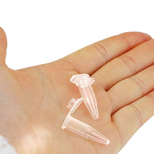 Twdrer 500 Pcs 0.5ml Plastic Centrifuge Tubes