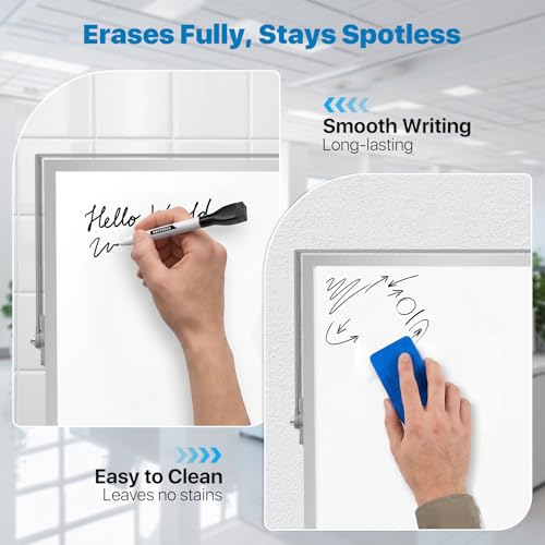 Marsrock Weekly Calendar Whiteboard with Stand, Dry Erase Magnetic 16"x12" - color: Green, size: 16"x12"