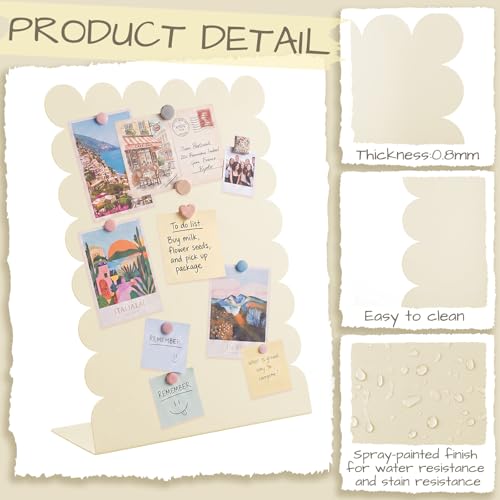 Gueevin 2 Pcs Magnet Board Magnetic Display Stand for Table, White, Medium - color: White, size: Medium