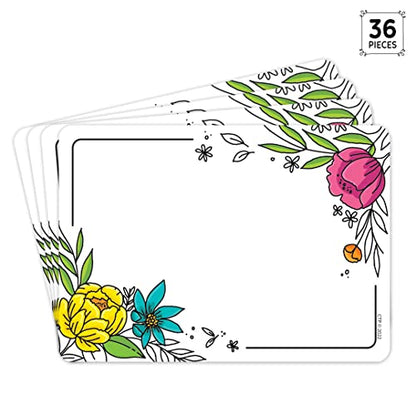 CTP Doodly Blooms Badge Labels for Classroom (Creative Teaching Press 10693) - color: Doodly Blooms