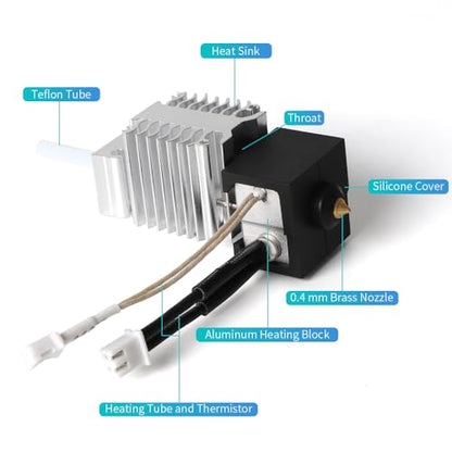 Creality Official Ender 3 V3 SE Hotend Kit, Upgrades Ceramic Heating Block Kit, 3D Printer Nozzle, High Flow Extruder Heater Block, All Metal Accessories for Creality Ender 3 V3 SE 3D Printers - style: Ender 3 V3 SE