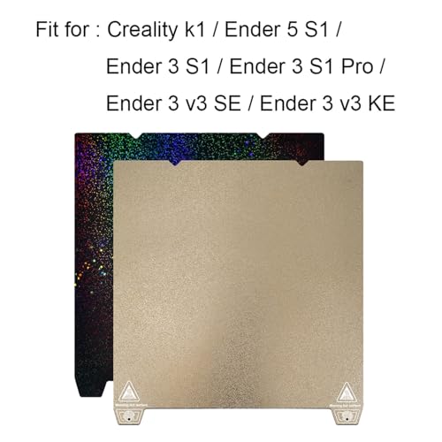 235x235mm 3D Printer Build Plate Textured PEI Spring Steel Sheet & Smooth Surface PEY for K1/Ender 3 V3 SE/Ender 3 V3 KE/Ender 3 S1 Pro/Ender 3 V2 Neo/Sovol SV05/SV06 Heated Bed Platform - color: Blue