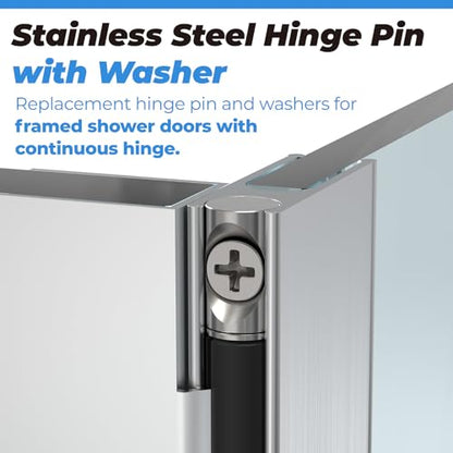 2 Pack Shower Door Pivot Hinge Pin 5/16" Diameter and Washer - size: ‎2CSHP516