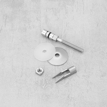 Create idea 1 Pair Toilet Seat Fixing Hinge Set M6 x 71.5mm Stainless Steel Toilet Lid Hinge Fixing Bracket C0102G Compatible with LUVETT