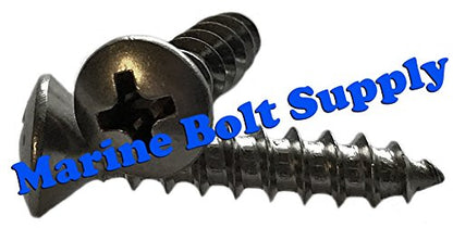 Type 316 Stainless Steel Phillips Drive Oval Head Sheet Metal Screw Kit - Marine Bolt Supply 6-111915