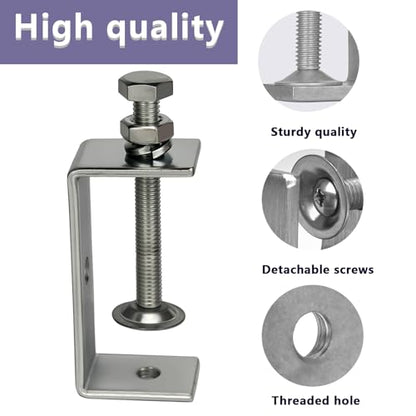 Rust Resistant Steel C-Clamps, Mini Tiger Clamps for Woodworking, Heavy Duty Metal U Clamps with Stable Wide Jaw Opening/I-Beam Design for Metal Working Woodworking Welding Building (1 3/16 In-6pcs) - size: 1 3/16 In-6pcs