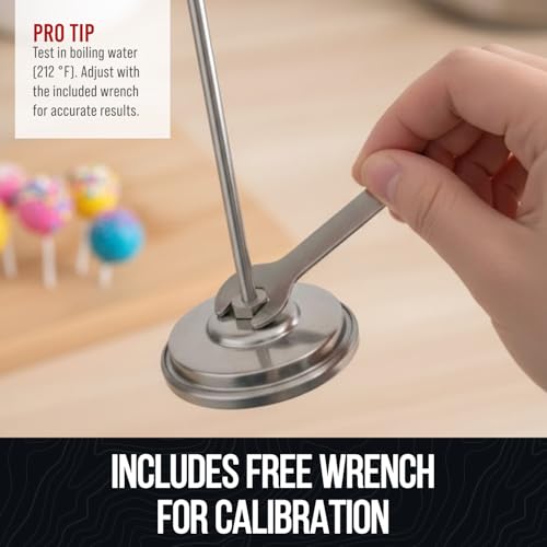 CRAFT911 Candy Thermometer with Pot Clip - Deep Fry Oil Thermometer for Frying and Candle Making (Green) - color: Green 1 Pack