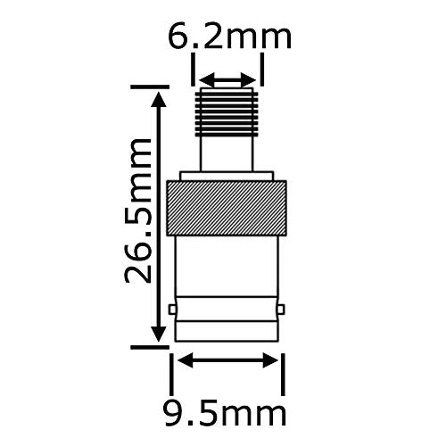 BNC to SMA Female Adapter - SDR Ham Radio Compatible Pack of 2 - size: BNC Female to SMA Female