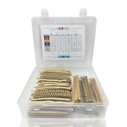 YEAZ 2600pcs 130 Values 1/2W Carbon Film Resistor Assortment Kit - size: 1/2W