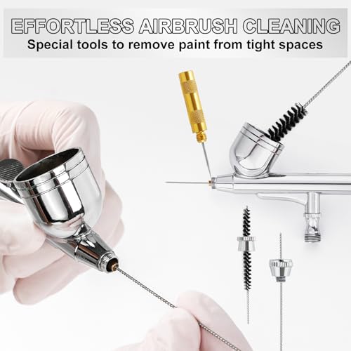 Roizefar 21PCS Airbrush Replacement Parts Kit for Cleaning, Maintenance