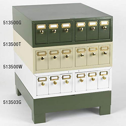Globe Scientific 1186N66EA Stackable Slide Storage Cabinet, Tan, 6 Drawers, Holds 4500 Slides, 402mm Width, 477mm Length, 126mm Height