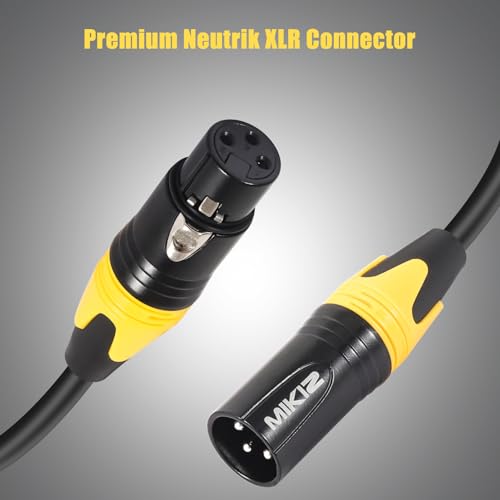XLR Microphone Cables 25 Feet, 3Pin Male to Female Patch Cord 6 Pack - size: 6-Pack 25ft