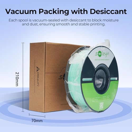 Soleyin PLA Filament 1.75mm 10 Pack 10KG, 3D Printer Filament 1kg Spool Each, Neatly Wound & Tangle-Free, High-Speed Printing, ±0.02mm Accuracy, Strong Adhesion, 10 Colors Pack for FDM Printers - color: 10kg Black/White/Gray/Red/Yellow/Orange/Blue/Green/P