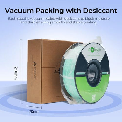 Soleyin PLA Filament 1.75mm 10 Pack 10KG, 3D Printer Filament 1kg Spool Each, Neatly Wound & Tangle-Free, High-Speed Printing, ±0.02mm Accuracy, Strong Adhesion, 10 Colors Pack for FDM Printers - color: 10kg Black/White/Gray/Red/Yellow/Orange/Blue/Green/P
