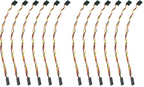 RLECS 6PCS 4P Dupont Wire 2.54mm Pitch Female to Female Dupont Wire Connector Multicolour Patch Wire Suitable for Connecting Electronic Device (Pack of 2) - size: 20cm/7.9inch (Pack of 2)