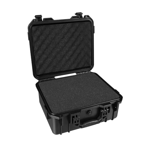 Jack Boss Hard Case, 13.6x11.4x6 Inch Portable Weather Waterproof Protective Camera Case with Customizable Foam, Fit Use of Drones, Camera, Equipments,Black - color: Black, size: 13.6x11.4x6 in