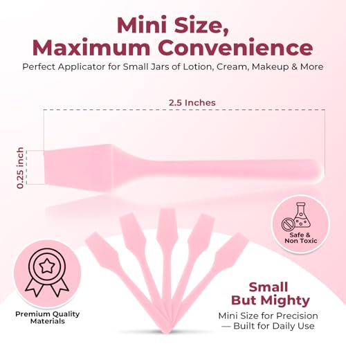 Kopperko Mini Face Cream Spatula, 2.5 Inch, 500 Pack, Pink - color: Pink, size: 500 Spatulas