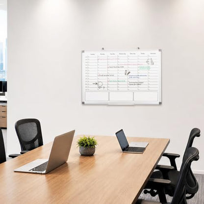 ONAVIA Weekly Calendar Whiteboard, Dry Erase Board for Wall 36 x 24 - size: 36"W x 24"H