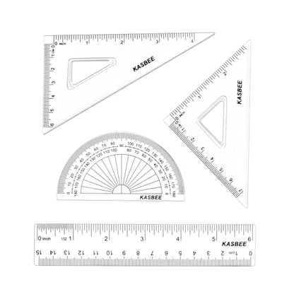 Triangular Ruler Set, 4PCS Geometry Set, Professional Drafting Tools
