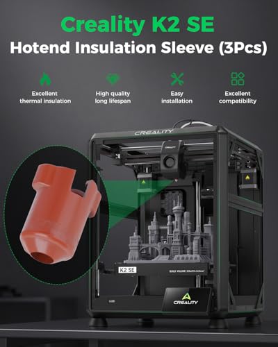 Creality Official K1/K1C/K1 SE Silicone Socks 3PCS, K2 SE Hotend Silicone Socks, Excellent Thermal Insulation, Silicone Cover Replacement for K2 SE/K1/K1 C/K1 SE/Ender 3 V3 Series - color: K2 SE/K1/K1 C/K1 SE/Ender 3 V3 Series
