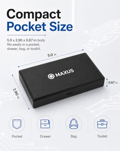 MAXUS Digital Pocket Gram Scale 500g x 0.01g High Precision with Tray - color: Black