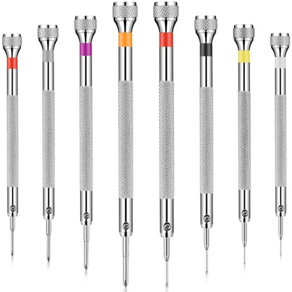 Chumia 8 Pieces Precision Jewelers Screwdriver Set, Micro Watch Repair - size: 0.6-1.8 mm, style: Flathead, Phillips