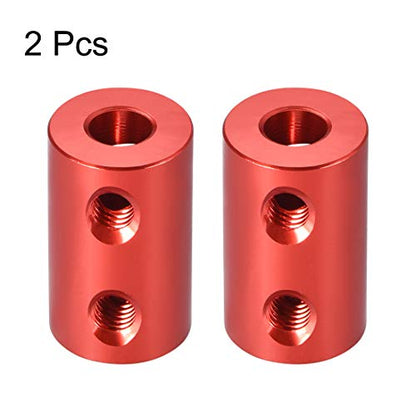 uxcell 5mm to 5mm Bore Rigid Coupling Set Screw L20XD12 Aluminum Alloy,Shaft Coupler Connector for RC Airplane Boat, Motor Accessories,Red,2pcs - size: 5mm to 5mm