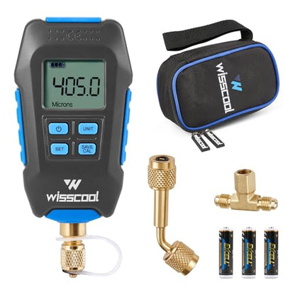 WISSCOOL Digital Micron Vacuum Gauge, Digital Pressure Tester Meter HVAC - color: Blue-V9
