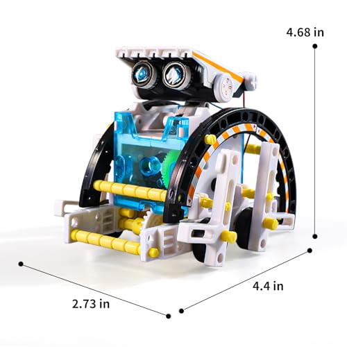 Lucky Doug Toys for Ages 8-13,12-in-1 STEM Solar Robot Kit Toys Gifts for Kids 8 9 10 11 12 13 Years Old, Educational Building Science Experiment Set Gifts for Kids Boys Girls - color: White