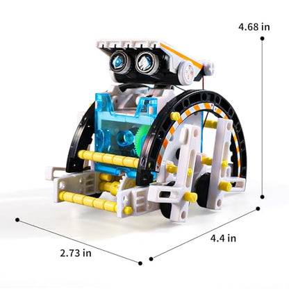 Lucky Doug Toys for Ages 8-13,12-in-1 STEM Solar Robot Kit Toys Gifts for Kids 8 9 10 11 12 13 Years Old, Educational Building Science Experiment Set Gifts for Kids Boys Girls - color: White