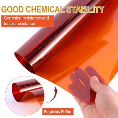 Polyimide Film, No Adhesive, High Temp Resistant, 39.3x17.3 Inch, 2/4/7.9 Mil, for Electronic Insulating and 3D Printing (39.37" x17.32x2 mils) - size: 39.37"x17.32"x2 mils